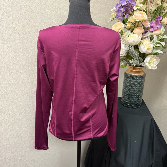 BCG Women’s L Purple Long Sleeve V-Neck Athletic Performance Top - Picture 3 of 6